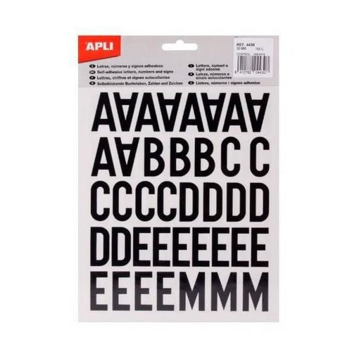 Klistermærker med Bogstaver og tal 30mm