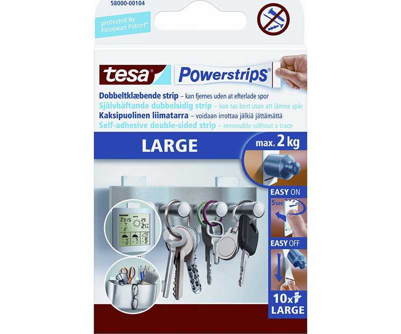 Tesa Powerstrips Large 10 stk