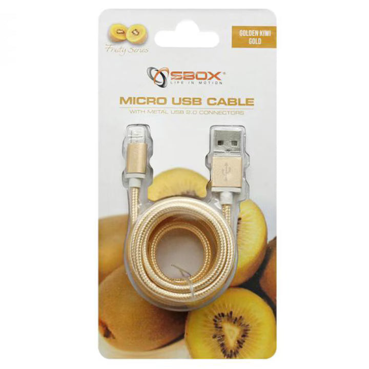 SBOX Micro USB Cable Guld, 1.5 m