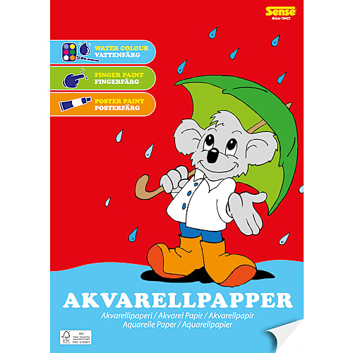 En Maleblok til akvarel A4 15 Ark 160 grams