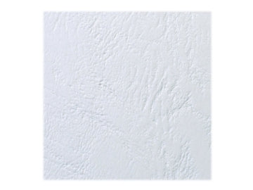 GBC / bagside Indbindingsomslag karton læderfinish Hvid 250 gram 100 Stk A4