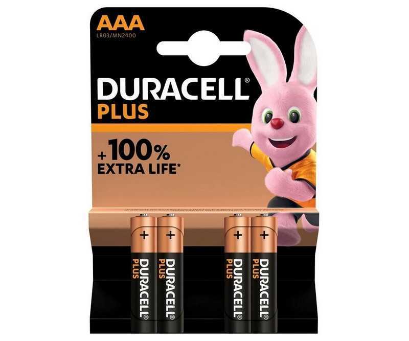 Duracell - Plus AAA batterier 4 stk 1,5 volt