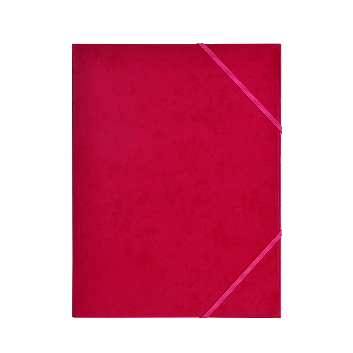Elastikmappe Papp Rød med pink elastik