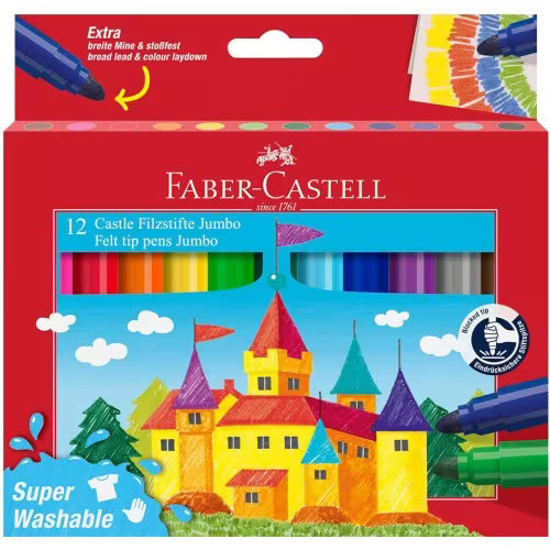 Faber-Castell - Jumbo Filt Tip Tusser 12 stk
