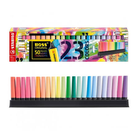 STABILO Boss - Original Bordstativ 23 farver 100% genanvendt plast