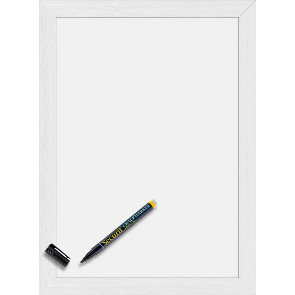 Securit Woody - Kridttavle, 40x30 cm, hvid