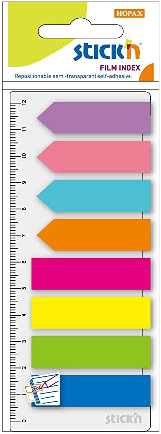 Indeksfaner 4st 45x12 4st 42x12 25 Blad Assorterat Neon