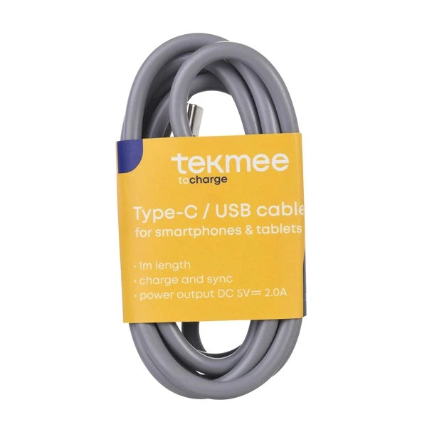 Tekmee - 1m USB-C til USB A kabel