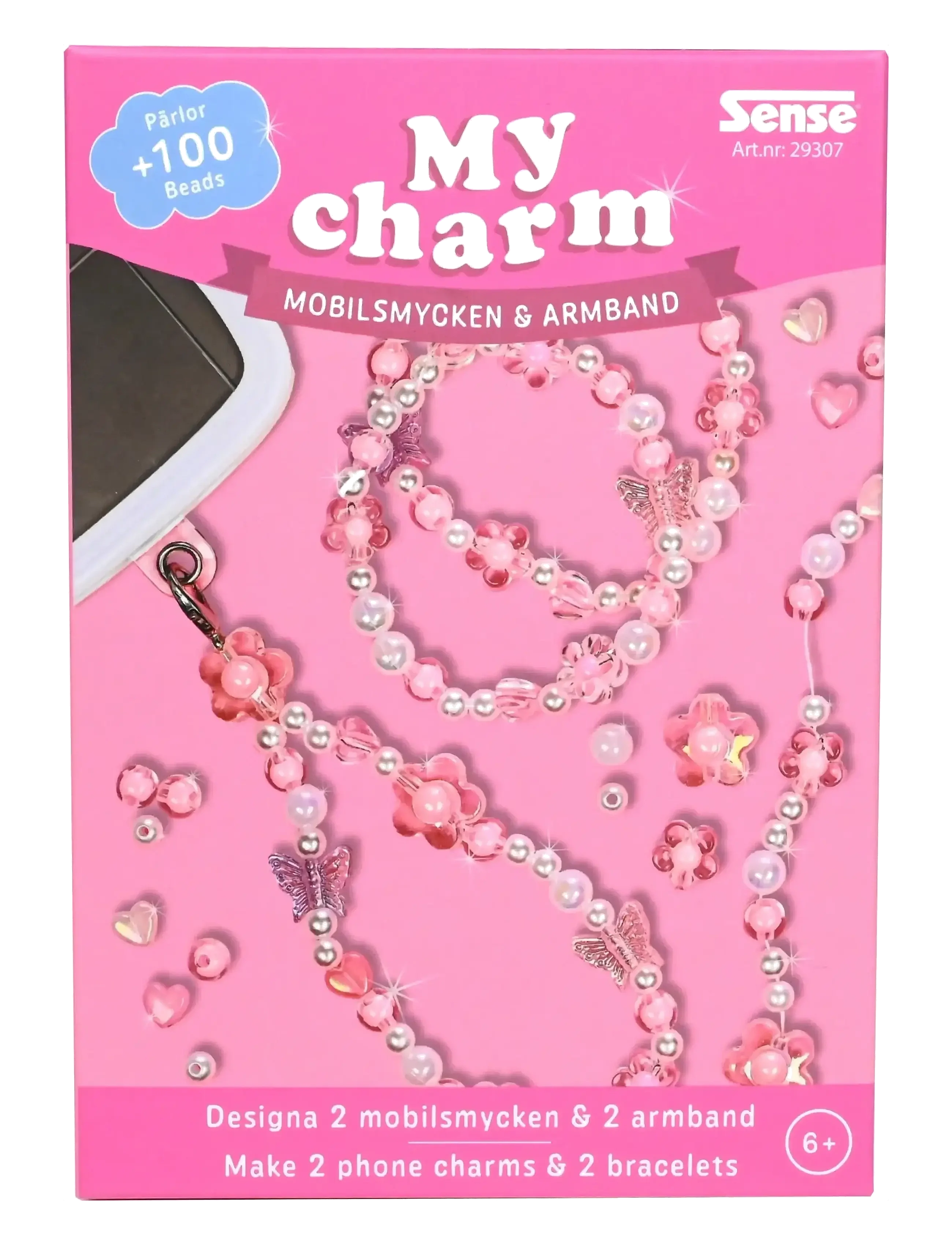 Sense - My Charm Mobil Smykke og Armbånd (Pink)