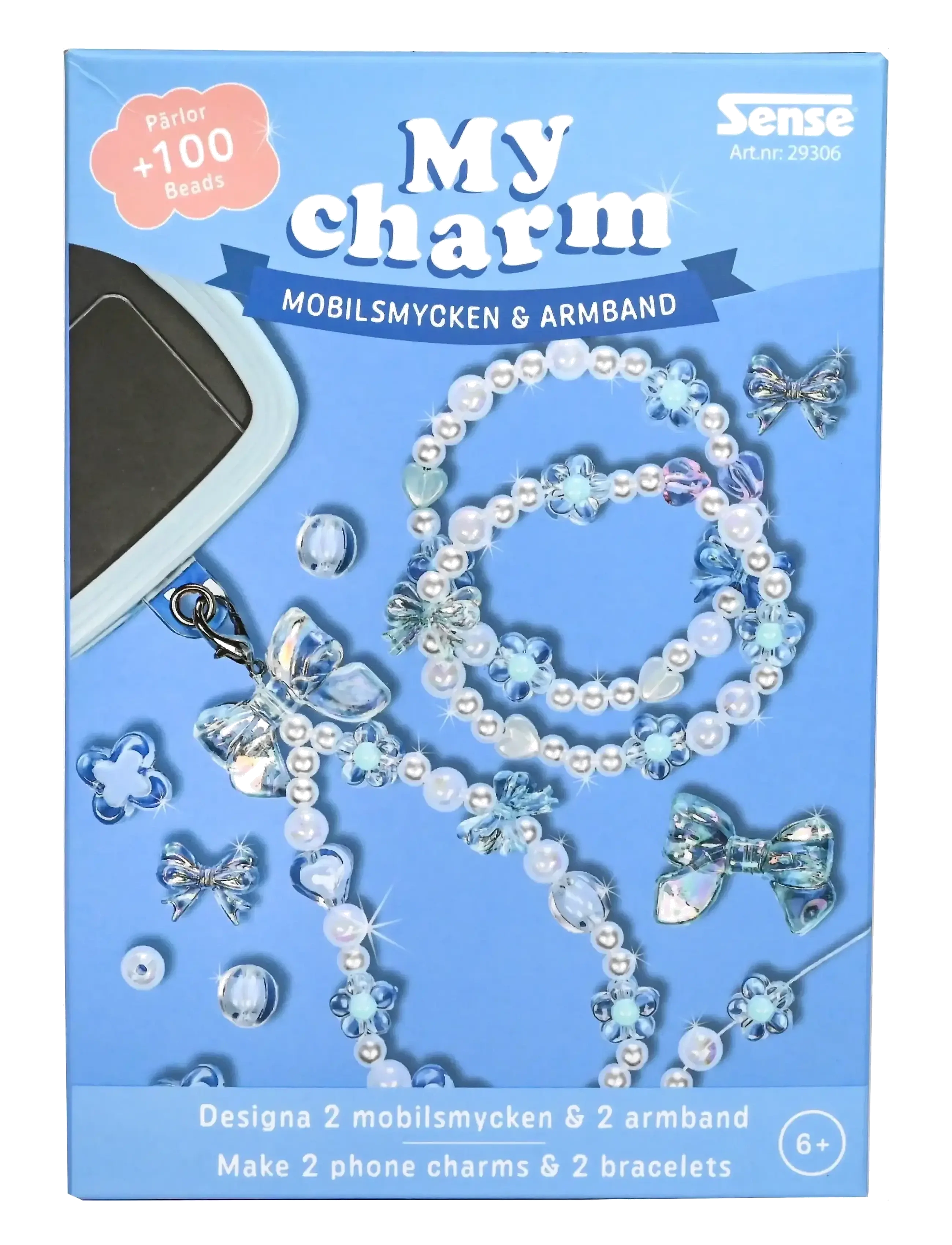 Sense - My Charm Mobil Smykke og Armbånd (Blå)