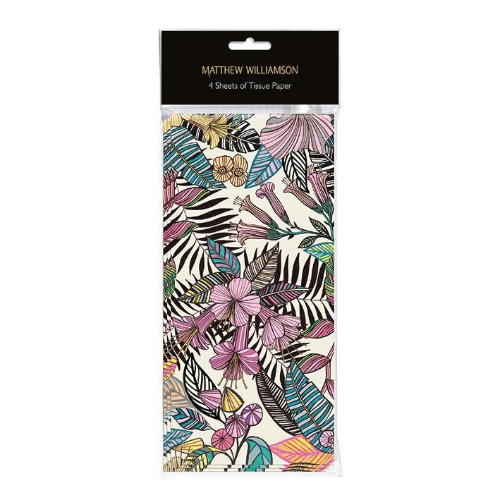 Silkepapir Blomster 4 ark 50x70cm 20g.