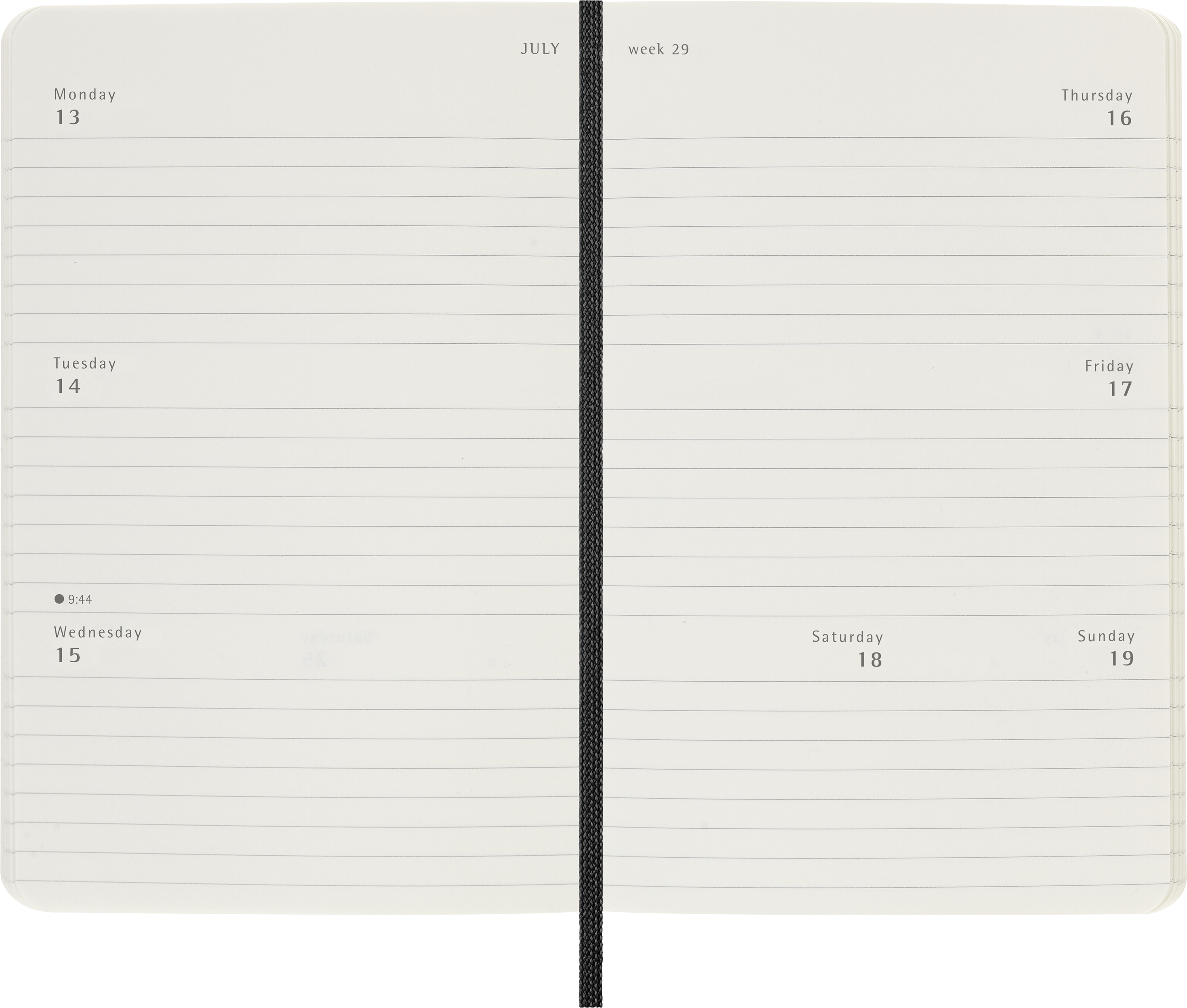 Moleskine - Classic Soft 12M Weekly Horizontal Pocket Sort 2026