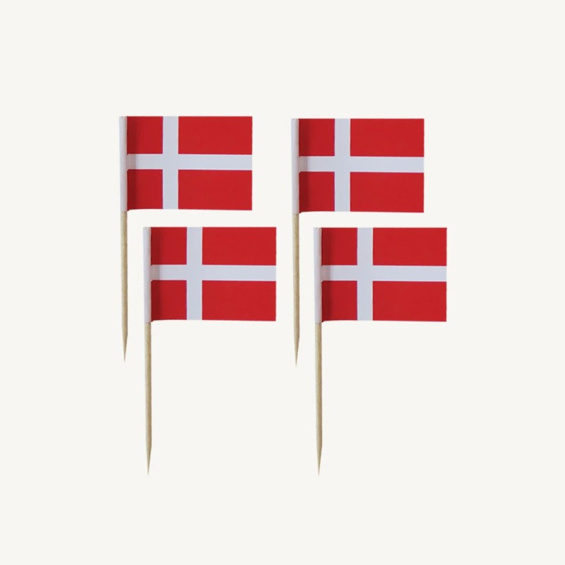 Fødselsdagsflag kageflag 20 stk træpind