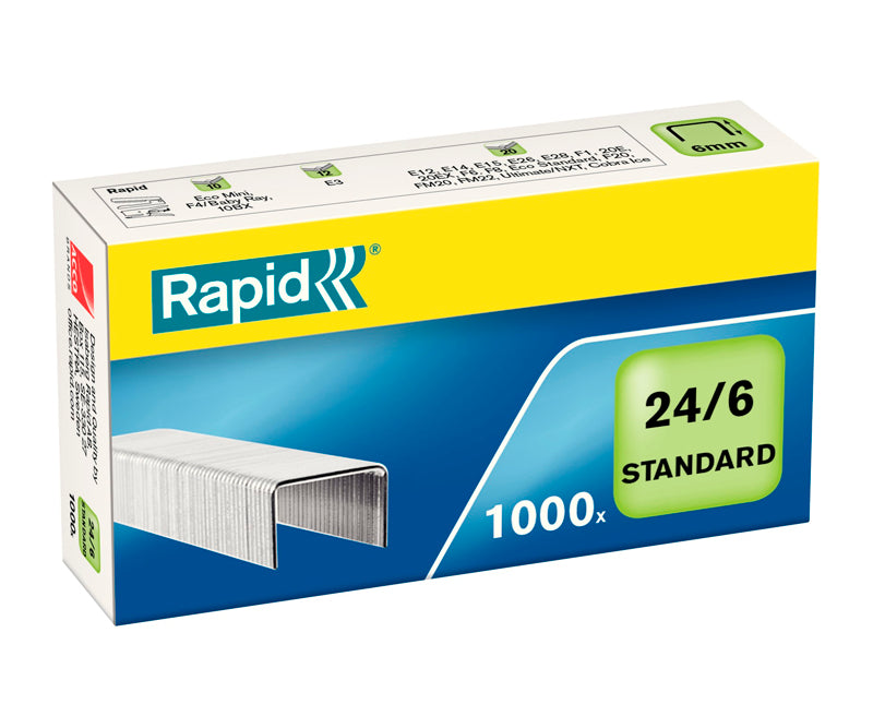 Staples 24/6 standard galv (1000)