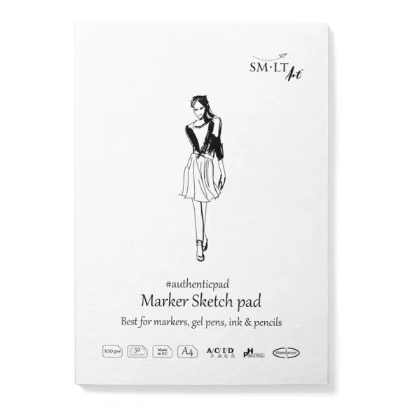 SMLT - Tegneblok Marker papir, A5, 50ark, 100g