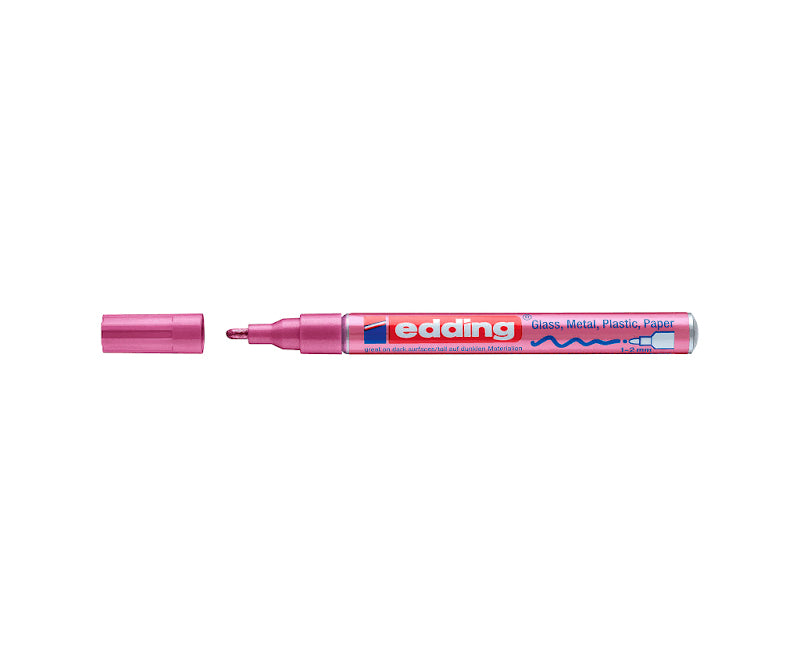 Edding 751 - Paint Marker 1-2 mm - Metallisk Pink