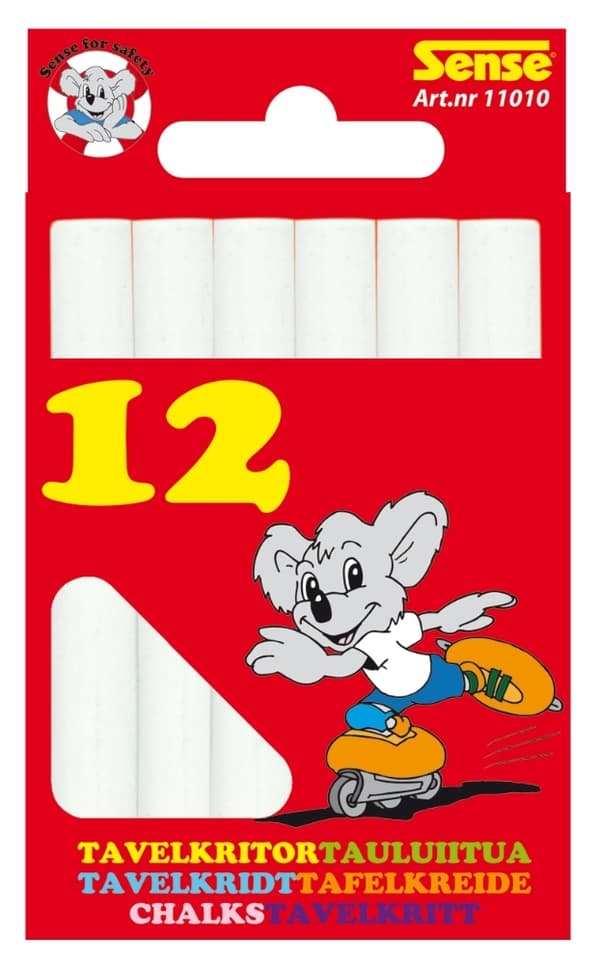 Tavlekridt hvid 12 stk
