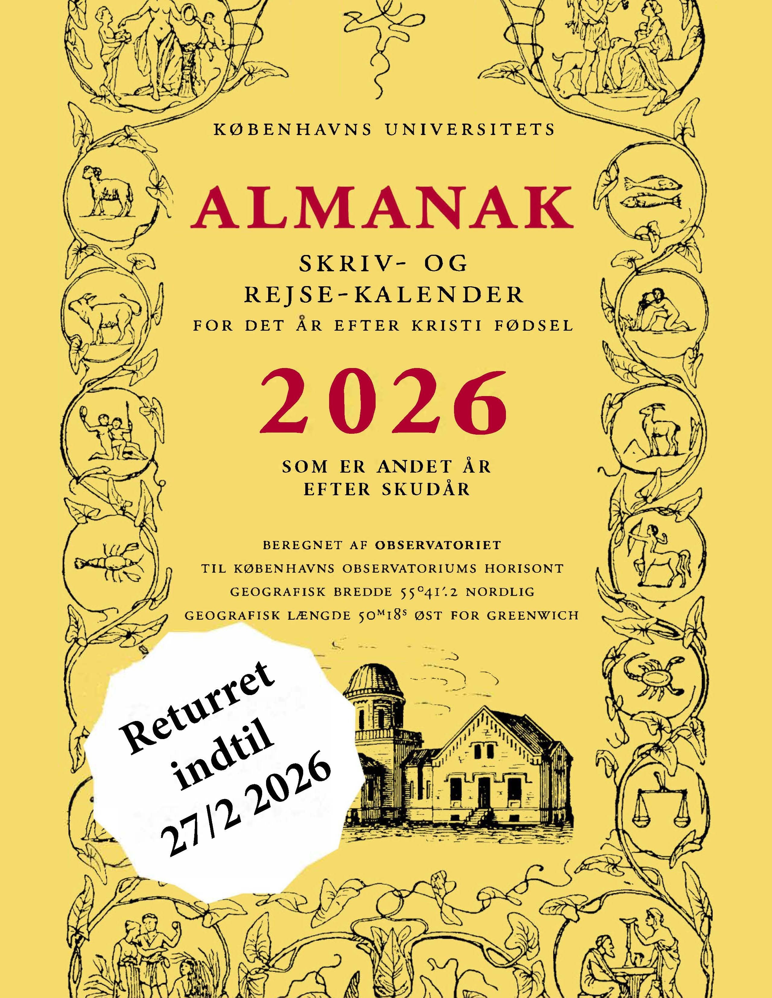 Københavns Universitets Almanak-Skriv og rejsekalender 2026