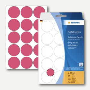 Herma - Runde Etiketter permanent (flere farver og størrelser)