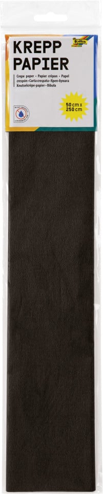 crepepapir sort 50x250cm 28g. syrefrit