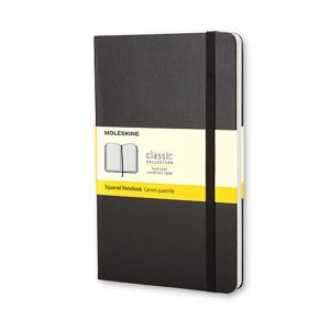 Moleskine Classic Hard Kvadreret Large Sort