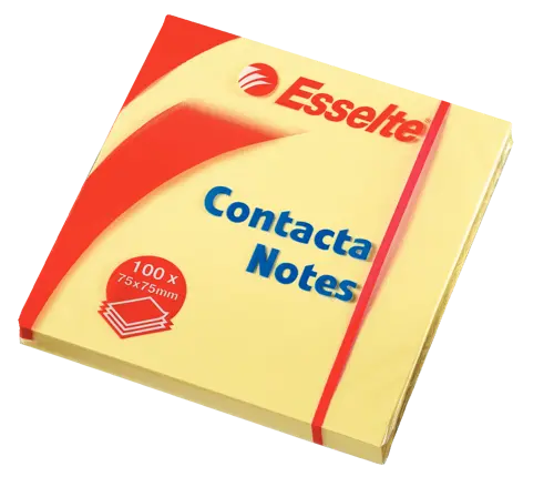 Esselte Contacta Notes 75x75 yellow