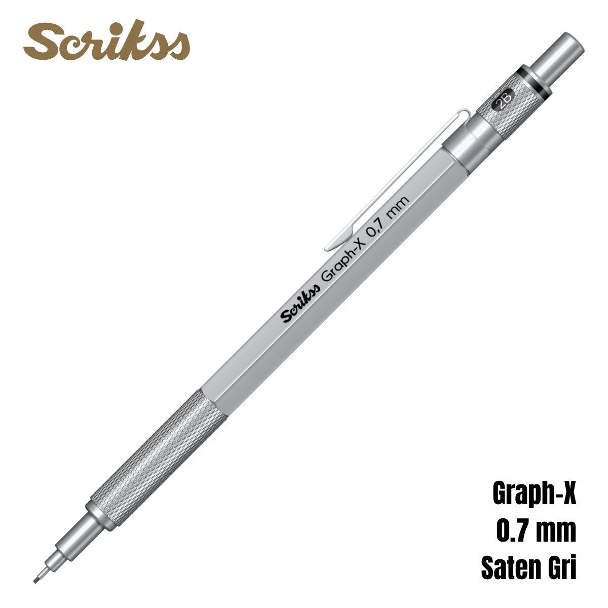 Scrikss stiftblyant grå 0,7 mm.