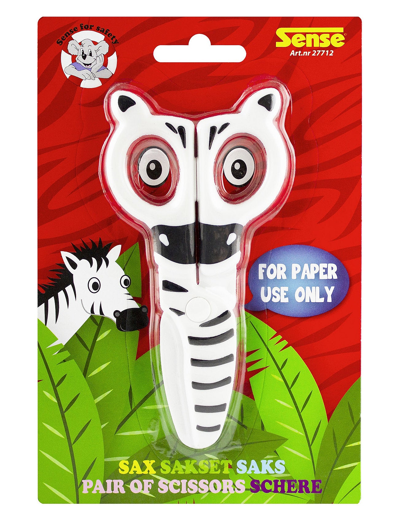 Sense - Børne Zebra Saks