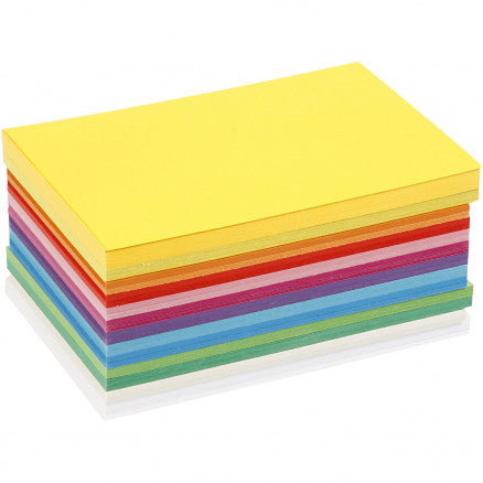 Forårskarton, A6, ark 105x150 mm, 180 g. ass. farver, 120 ark, 13 farver