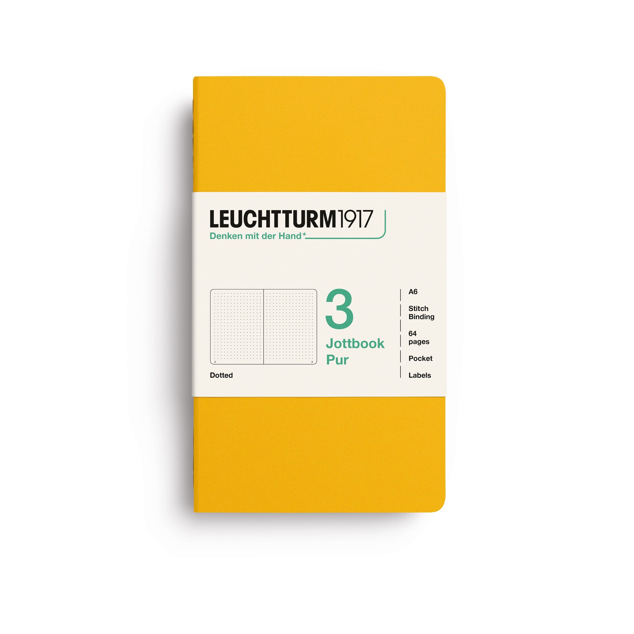 Leuchtturm1917 Jottbook A6, Dotted Sunflower 3 stk
