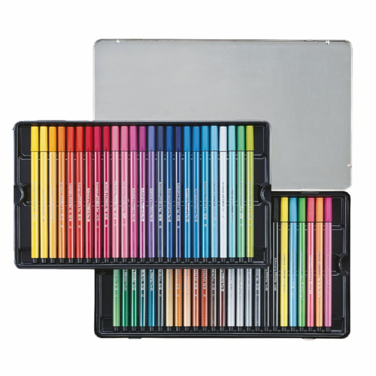 STABILO Pen 68 Premium fiberpen, 50 tuscher i metaletui