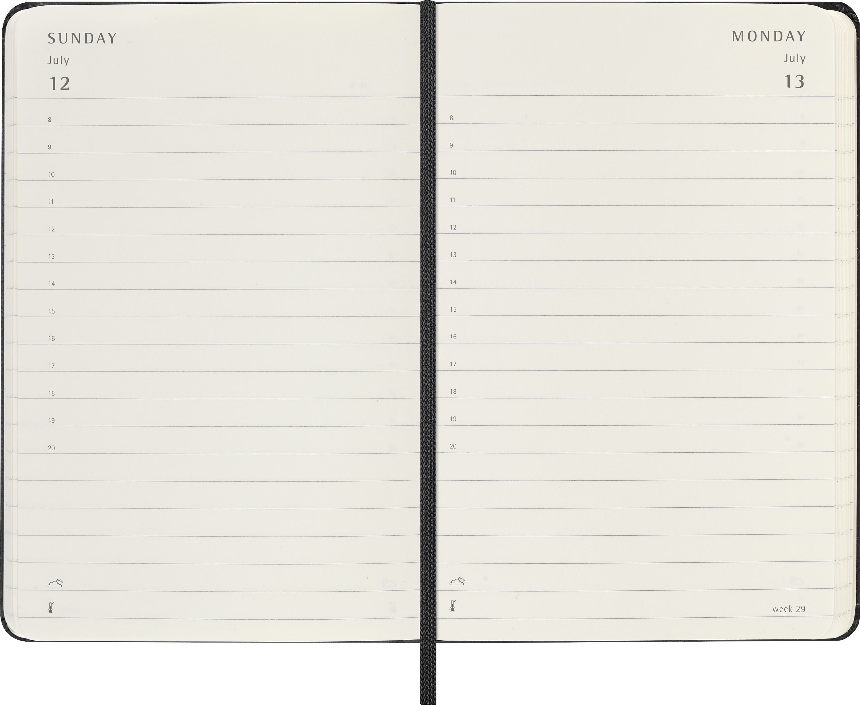 Moleskine - Classic Hard 12M Daily Pocket Sort 2026