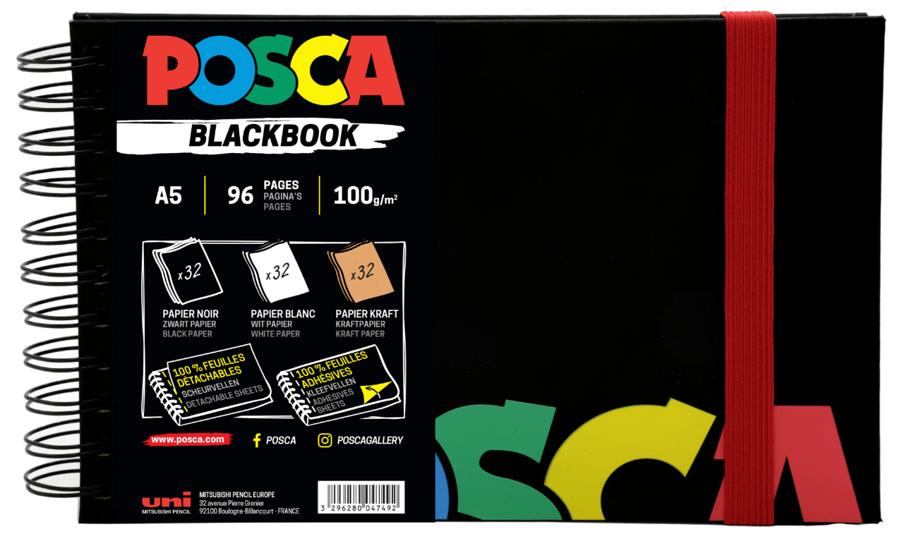 POSCA - sketchbook, A5, Landscape Multi-papir Blok, Spiral