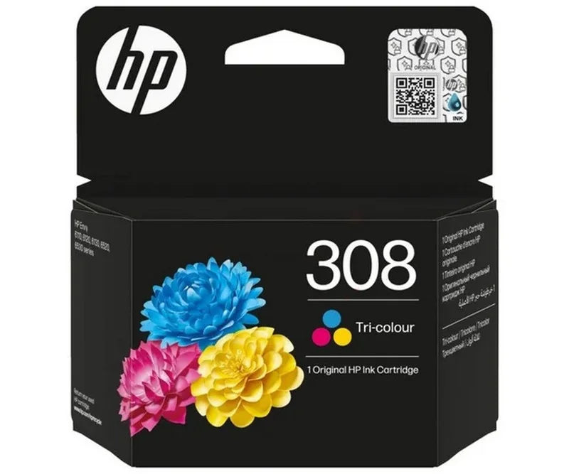 HP 308 Tri-Color Original Ink Cartridge