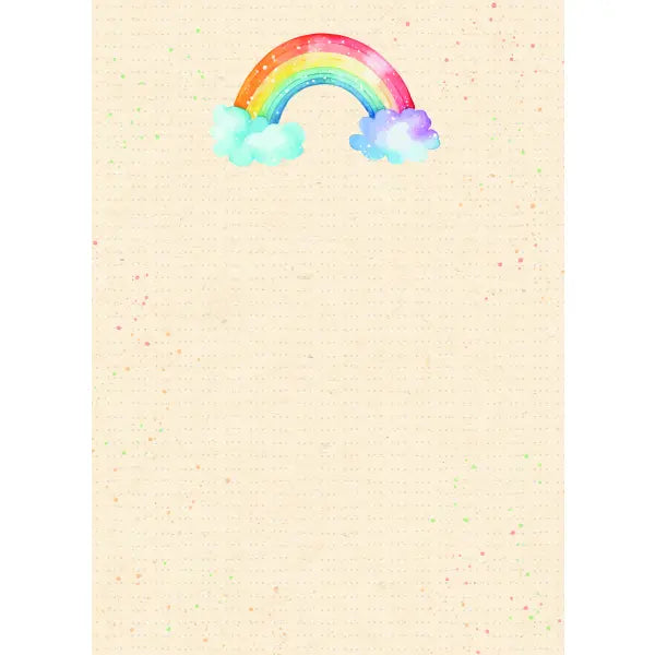 Noteblok med magnet A6 træ brun med regnbue 60 ark