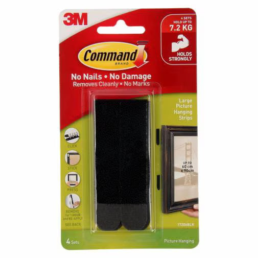 Command - Stor picture Hanger Black