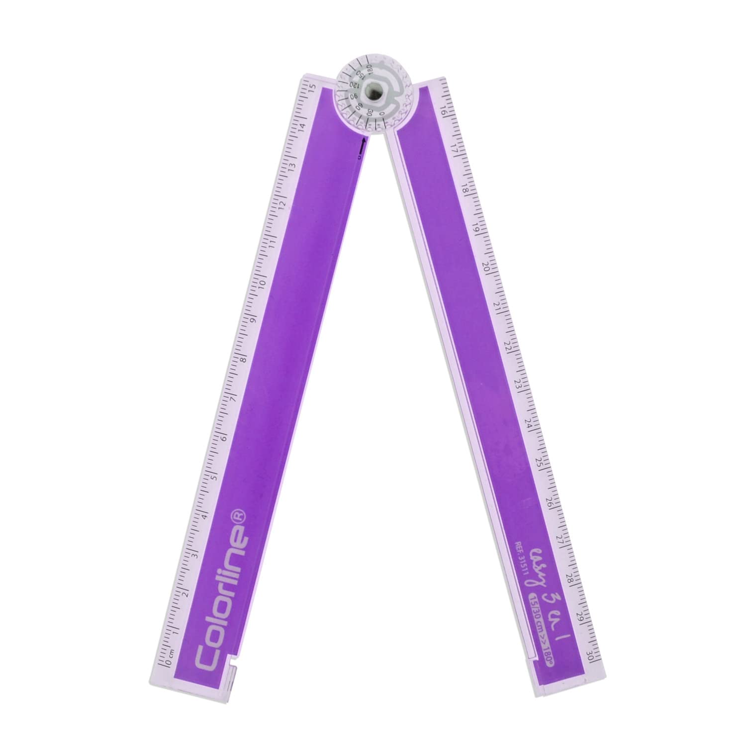 foldbar linial fra 15 cm til 30 cm, 3 i 1