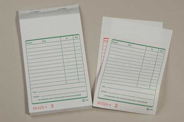 kasseblok 100x160 mm 2x50 blade