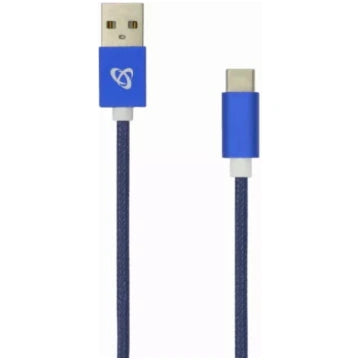 SBOX - USB 2.0 til Type-C Lade-/Datakabel Blå, 1.5 m
