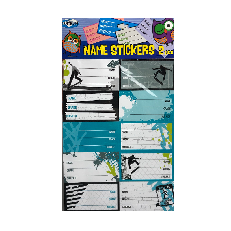 Navneskilte skating 2 ark 20 stk