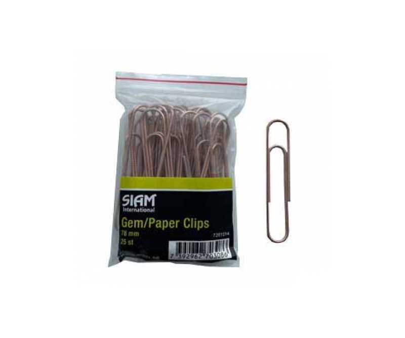 Clips 78 mm - 25 stk - Kobberfarvet