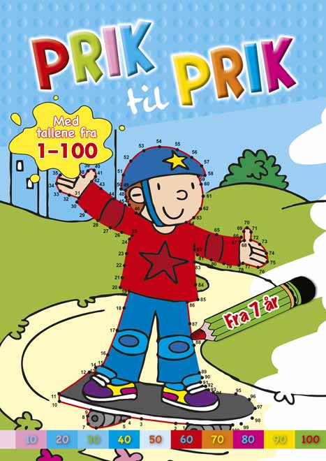 Prik-til-prik med tallene fra 1-100
