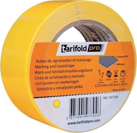 Markeringstape 33mx50mm Gul
