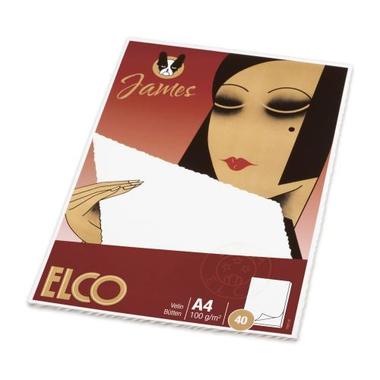 Elco - Noteblok Velin A4 hvid 40 ark