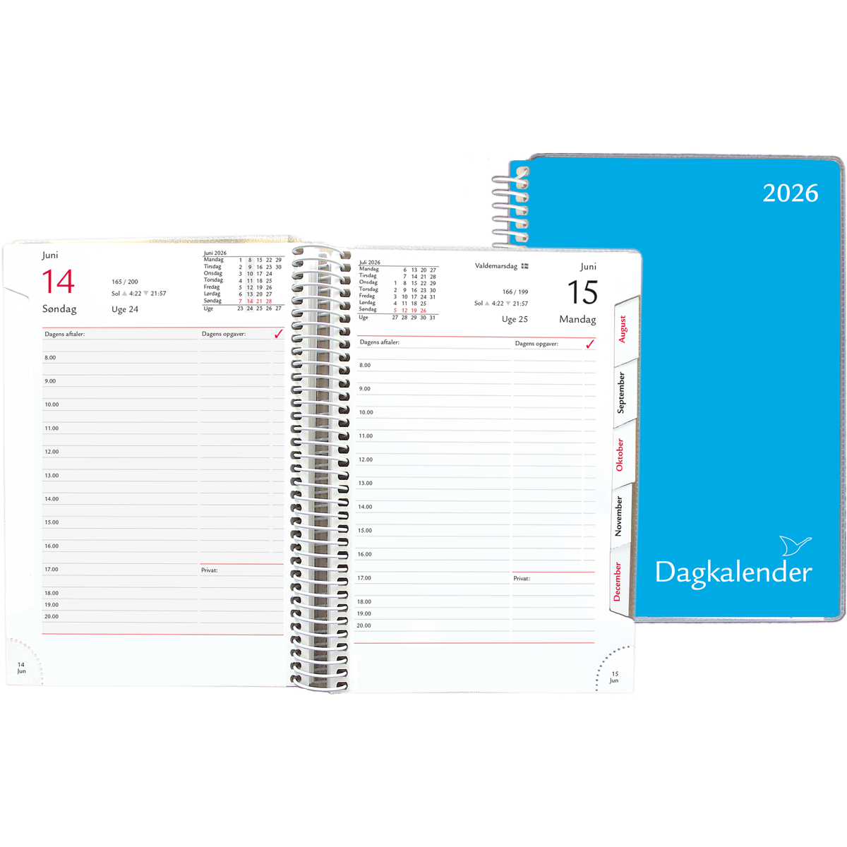 Dagkalender 2026, blå