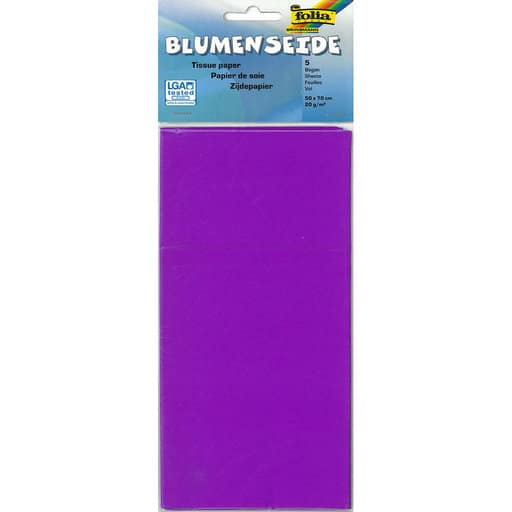 Silkepapir Lilla 5 ark 50x70cm 20g.