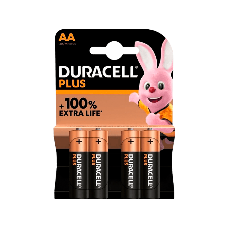 Duracell - Plus AA batterier 4 stk 1,5 volt