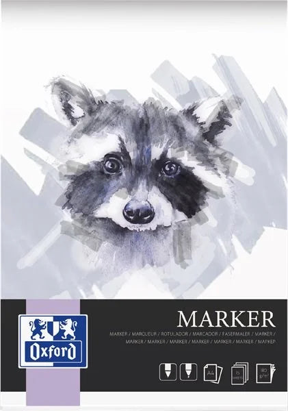 Oxford - Kunstblok til filtpen, A4, 15ark, 180g