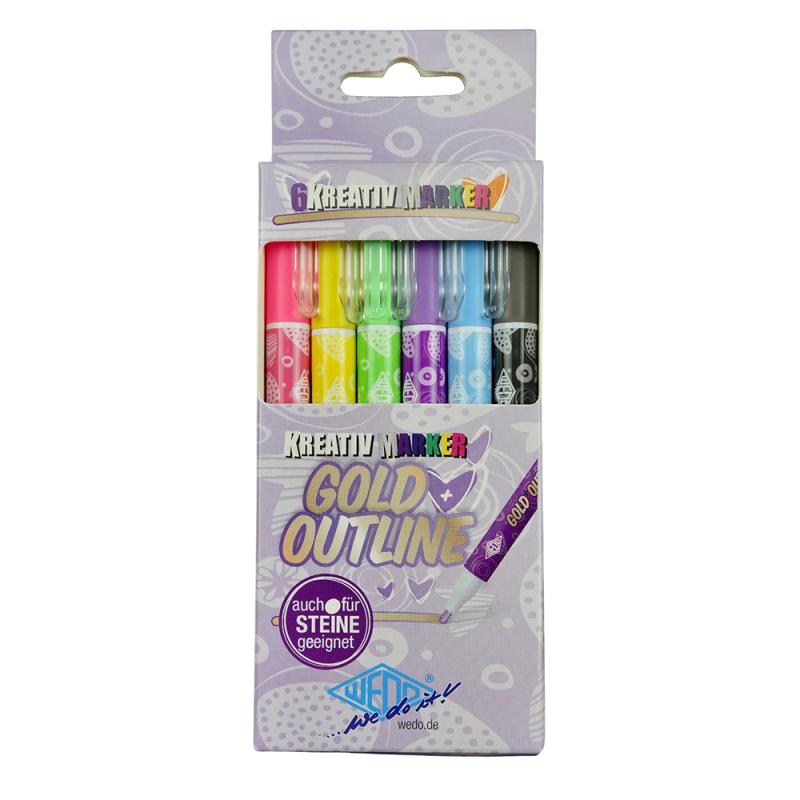 Wedo - Kreativ Marker Guld outline