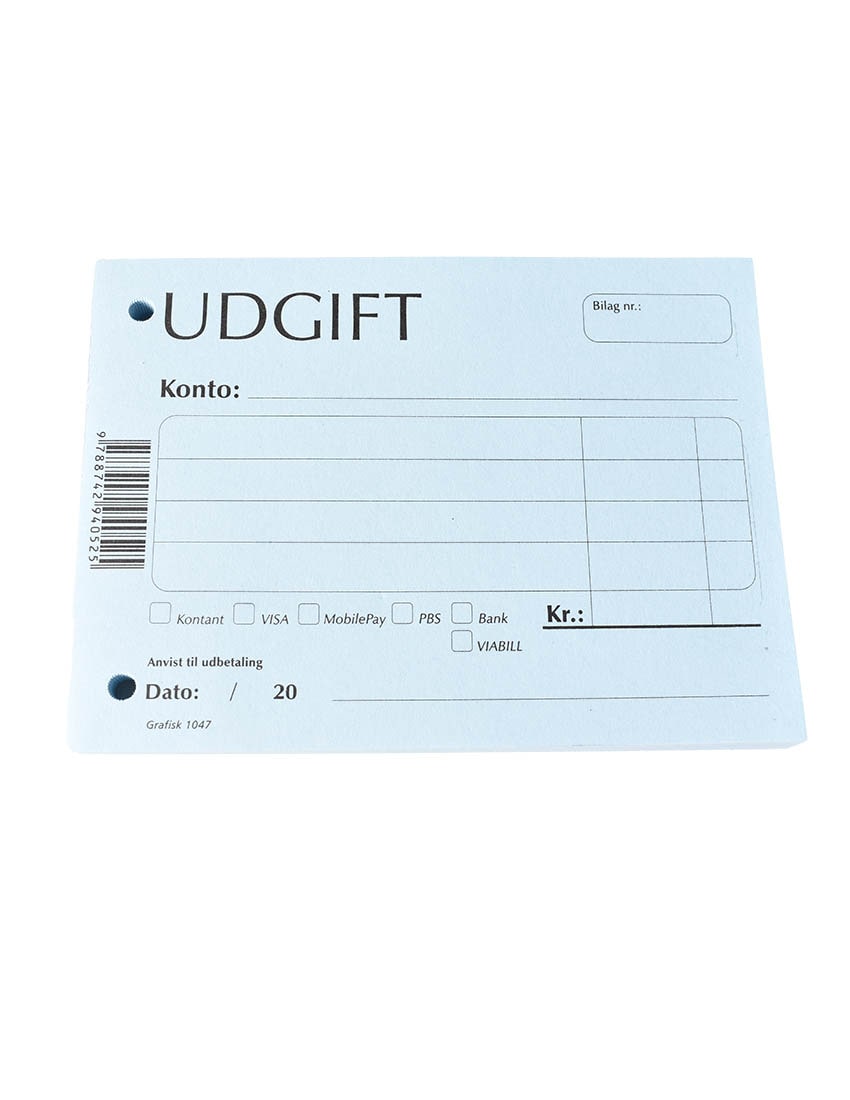 udgift bilag 1047 145x105mm ca 100 blade